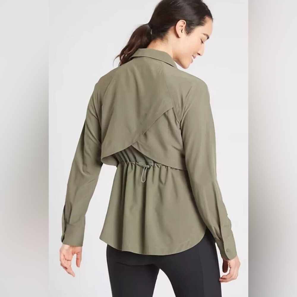[ATHLETA] Northstar Shirt in “Laurel Olive”